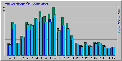 Hourly usage for June 2026