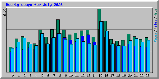 Hourly usage for July 2026