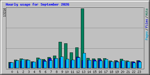 Hourly usage for September 2026